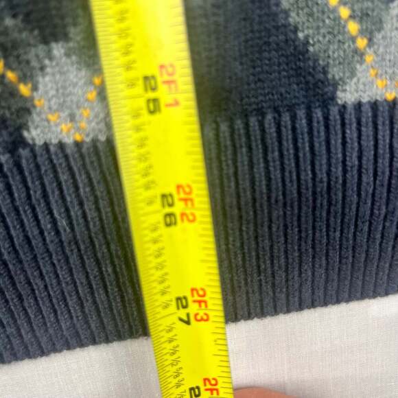 Tommy Hilfiger Vintage Golf Navy Cable Knit Sweater Vest Men's - Picture 7 of 9